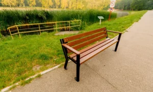 Klupa Gladiator Bis s drvenim rukonaslonom