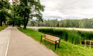 Klupa Gladiator Bis s drvenim rukonaslonom