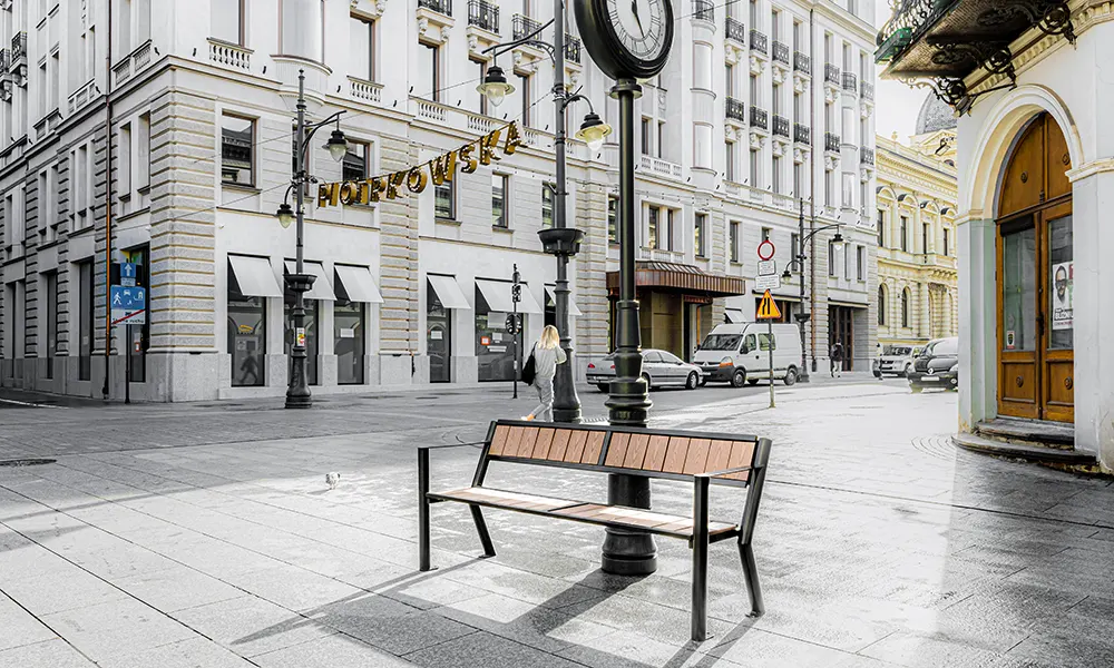 Klupa Gladiator WPC s rukonaslonom 9 Klupa Gladiator WPC s rukonaslonom