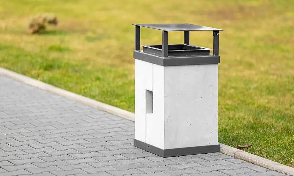 Koš za smeće Roma natkriveni